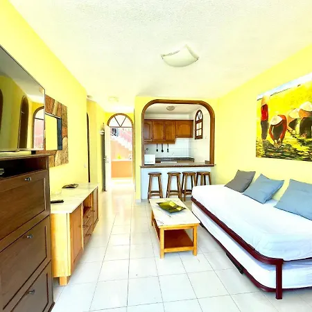 Oceano Y Sol, Bonito Apartamento En Tenerife Sur Con Wifi Gratis En Zonas Comunes, Playa Apartament